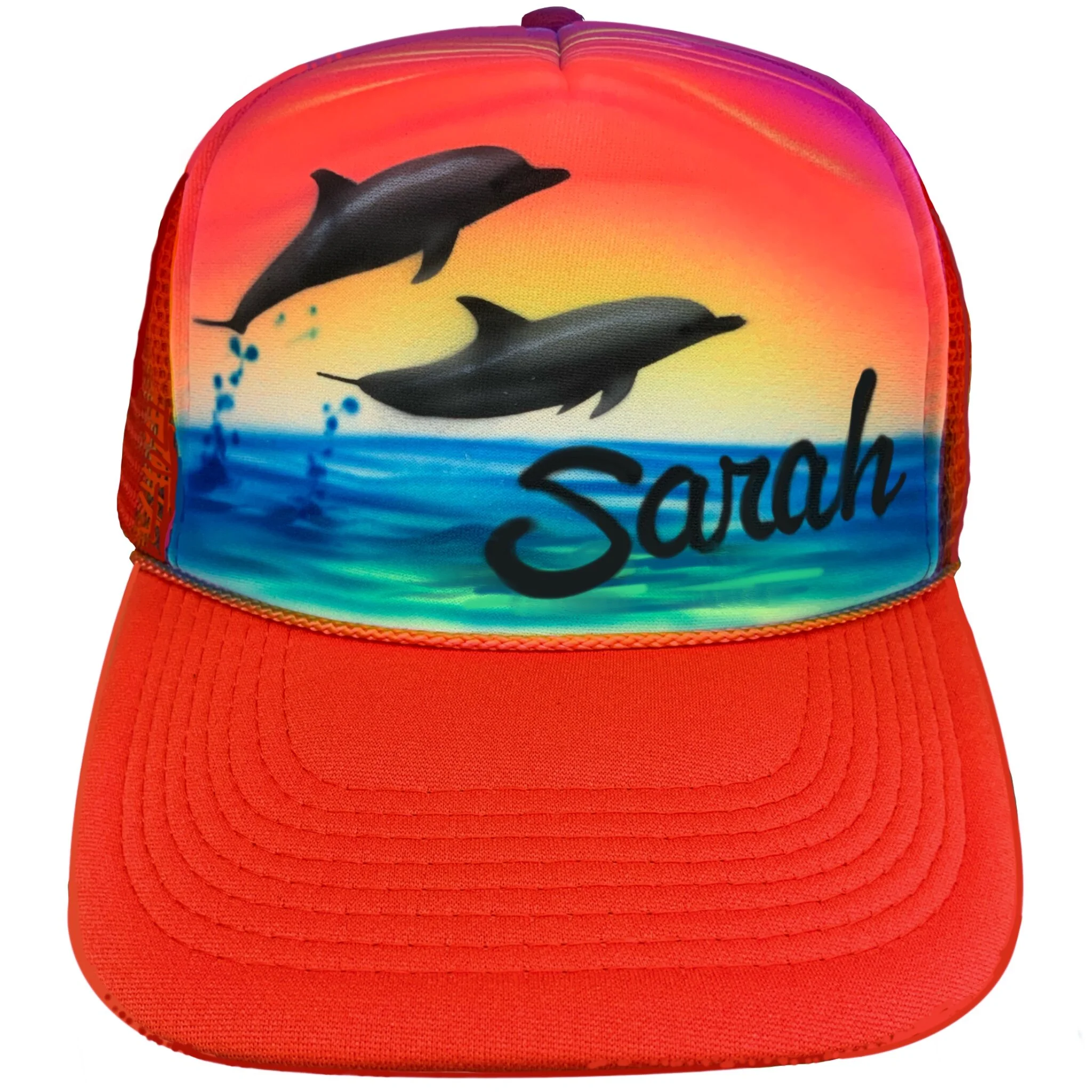 H-84 Dolphins Jumping in Sunset — Destin Nation Airbrush